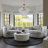 24" Shell-shaped Crystal Chandelier