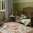 Medallion Foldable Washable Area Rug – Yellow/Blue-2144714917