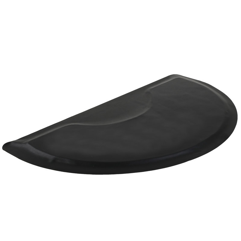 Black Semi-Circular PVC and PU Anti-Fatigue Mat