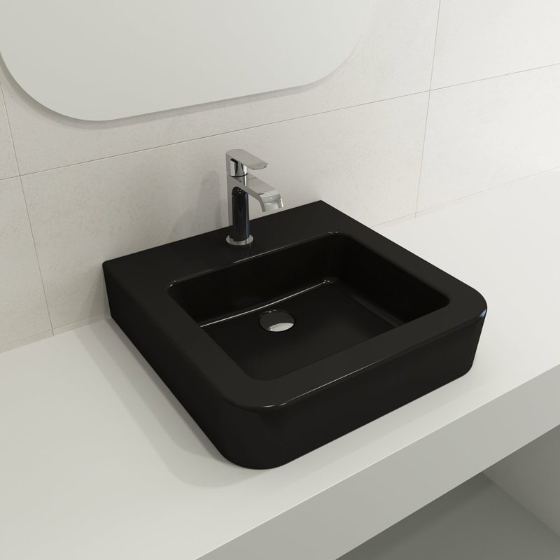 Parma 15.35 in. L Bathroom Sink, Matte Black