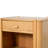 Apollo Mid Century Modern Solid Wood Nightstand with U-shape Sled Base & Spacious Open Shelf
