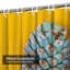 Rideau de douche jaune jaune avec 12 crochets-219830507