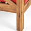 Chaise de repos Mid-Century moderne en bois avec revêtement en eau, 29,58 po x 26,34 po, 41,57 lb