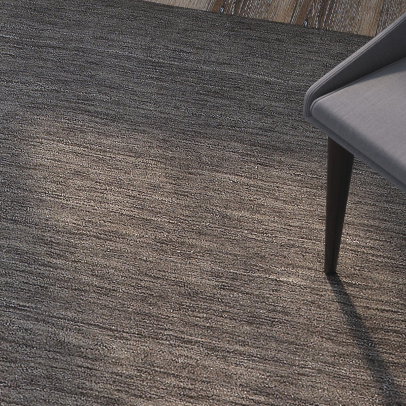 Tapis gris anthracite en laine touffeté à la main Nala, Rectangle 5 pi x 8 pi