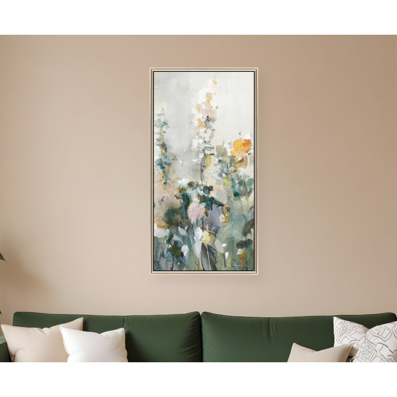 «Rustic Garden I Silver Floater Frame», art mural
