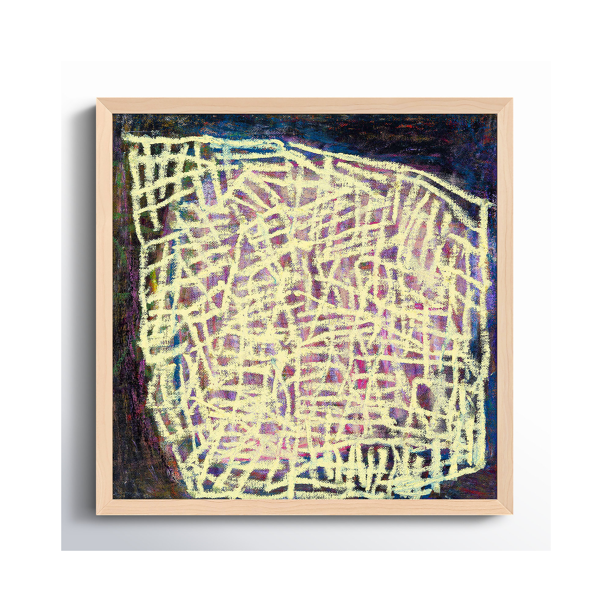 Night Light by Stephanie Dennis, 16" H x 16" W  x 1.25" D, Maple
