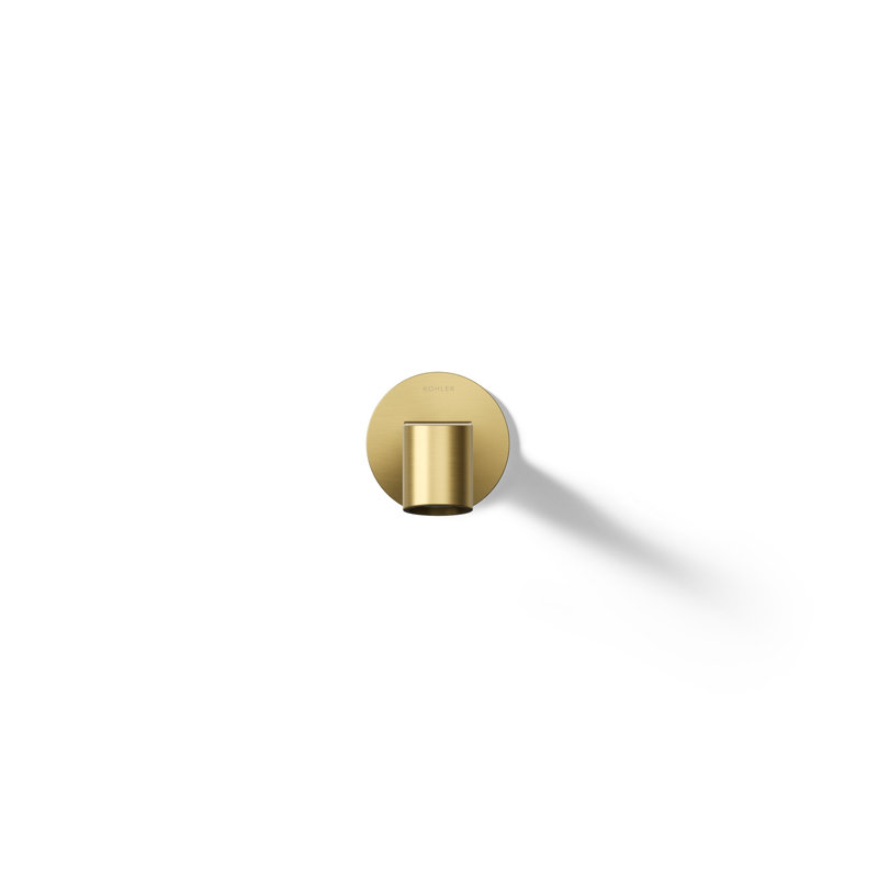 Components Wall-Mount Bathroom Sink Faucet Trim, Vibrant Brushed Moderne Brass