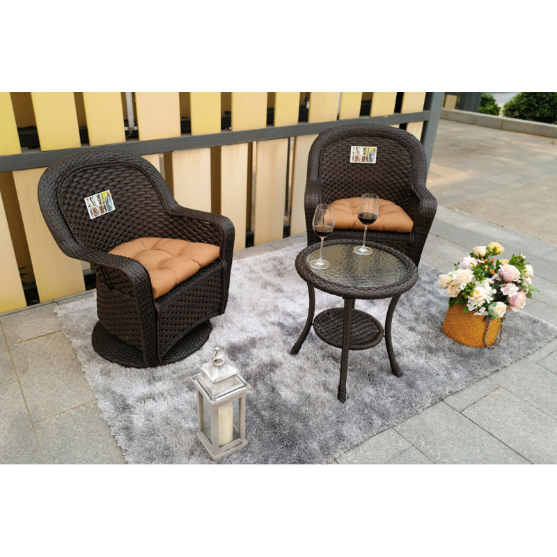 Wicker 2 - Person Patio Conversation Set