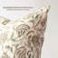 Housse de coussin lombaire Bodhi beige à imprimé floral, 35,5 x 71 cm-135246703-135246706