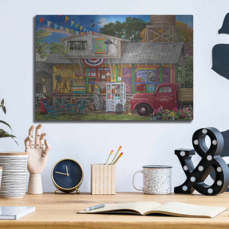"All Good Antiques" par Bigelow Illustration, H 12 po x l 16 po