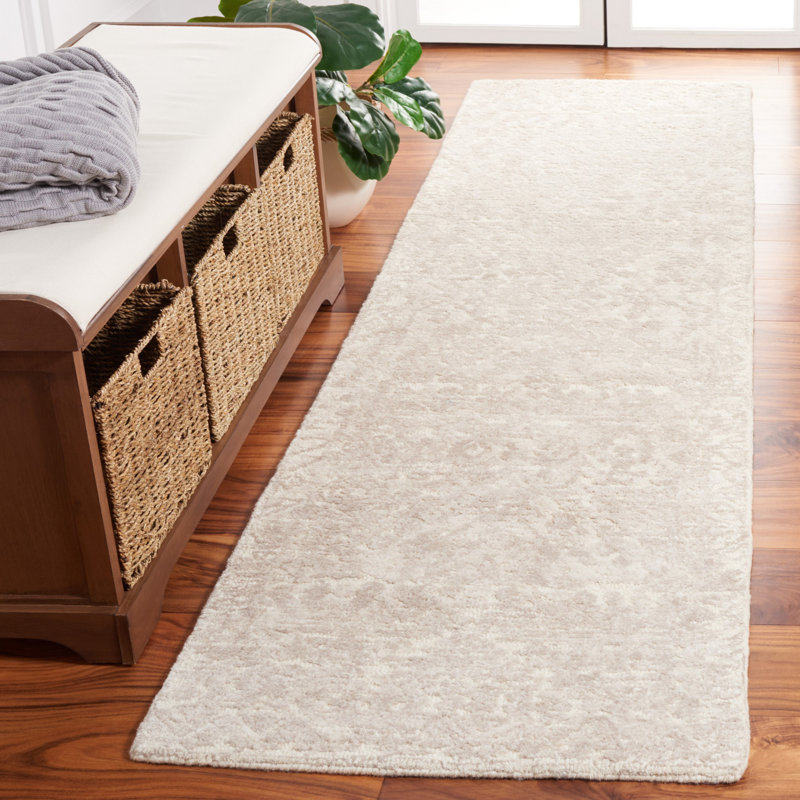 Bellwether Hand Tufted Wool/Cotton Oriental Rug in Beige/Gray, Runner 2'3" x 9'