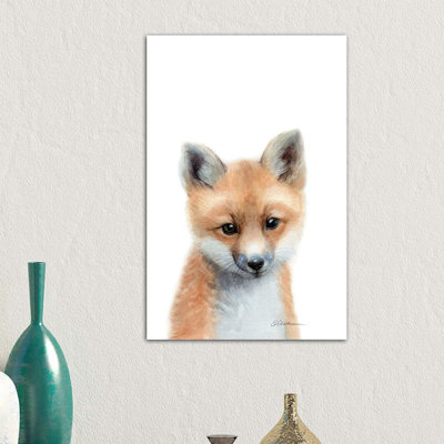 Baby Fox 1 Piece Wrapped Canvas Painting