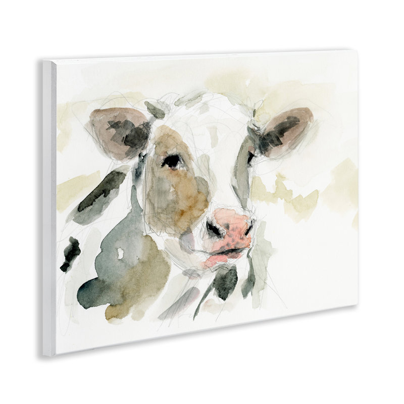 «Soft Watercolor Cow», art mural par Victoria Barnes