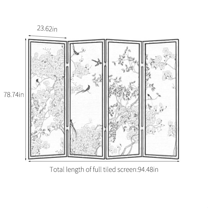 Daiana, 78.74" H x 94.48" W x 1.18" D