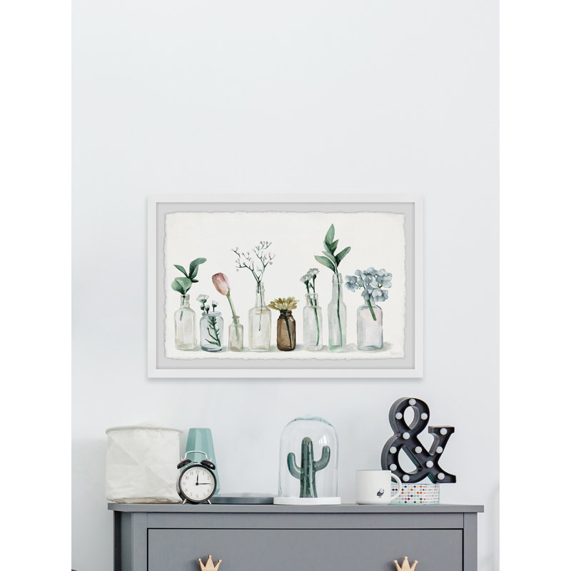 Single Stem by Parvez Taj - Single Picture Frame Painting, 38 cm H x 45 cm W