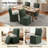 Modern Fabric Upholstered Storage Side Chairs with Casters for Living Room Set of 2-1261343719