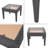 Outdoor Antibes Wicker Side Table,Accent Table