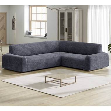 PAULATO by GA.I.CO. Stretch Chaise Lounge Slipcover - Exclusive Design &  Soft to Touch - Fuco Velvet Collection