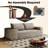 Zain Boneless Compression Corduroy Upholstered Sofa with Deep Seat & Wide Armrests-115323726-115323729