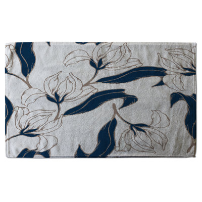Cotton Floral Waffle Kitchen Towel