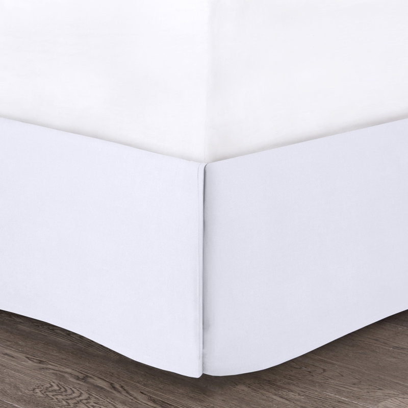 Ensemble d'édredon à volants en microfibre 5 pièces grand blanc, Édredon grand + 4 pièces supplémentaires inclus
