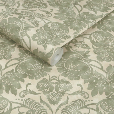 Papier peint Martha Stewart Florentine Moss