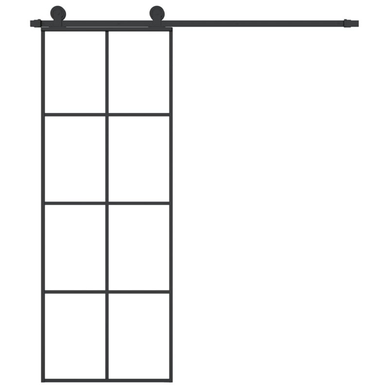 Shackleford Glass Sliding Door, 205cm H x 76cm W