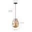 Luminaire suspendu en verre 1 lumière ambrée