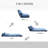 Convertible Floor Sofa Chair, Folding Couch Bed, Guest Chaise Lounge With 2 Pillows, Adjustable Backrest And Headrest, 40.25" L, Blue-1984150000-1997349106