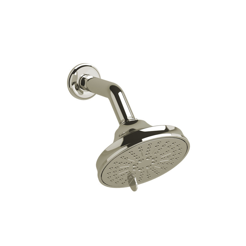 Pomme de douche à 5 fonctions avec accoudoirs 5 po Riobel, Nickel poli
