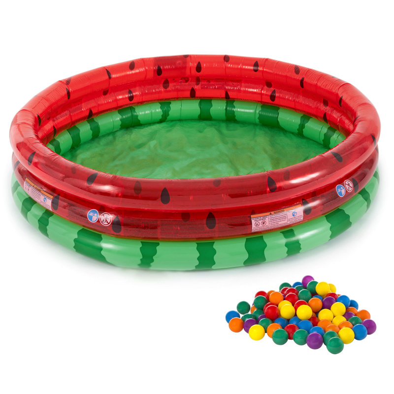 Plastic Round Inflatable Pool 10.5'' H x 12'' W x 3.375'' L