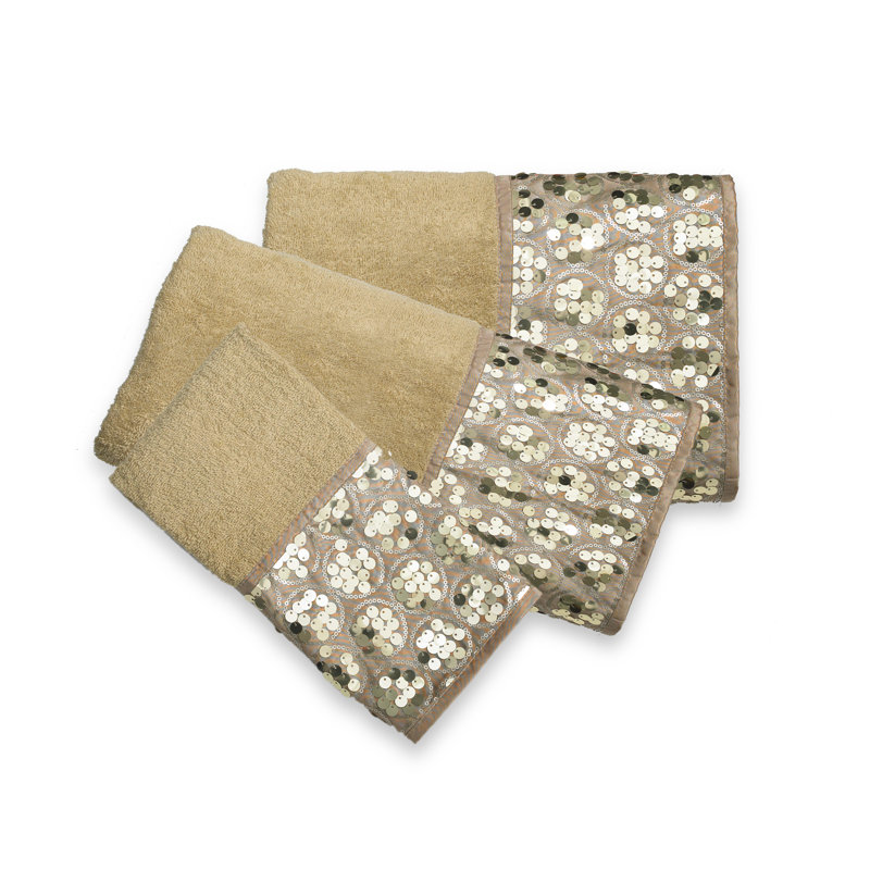 Ensemble de serviettes 3 pièces Ced, Doré