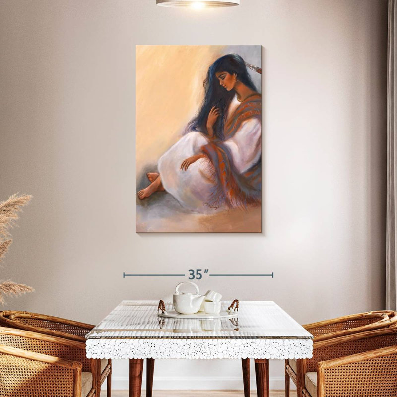 Leisha Indian Maiden Sitting, 45" H x 30" W