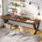  Dolliver 78.74" Extra Long Double Computer Desk With Unique Metal Legs （Only Desk)-720939358