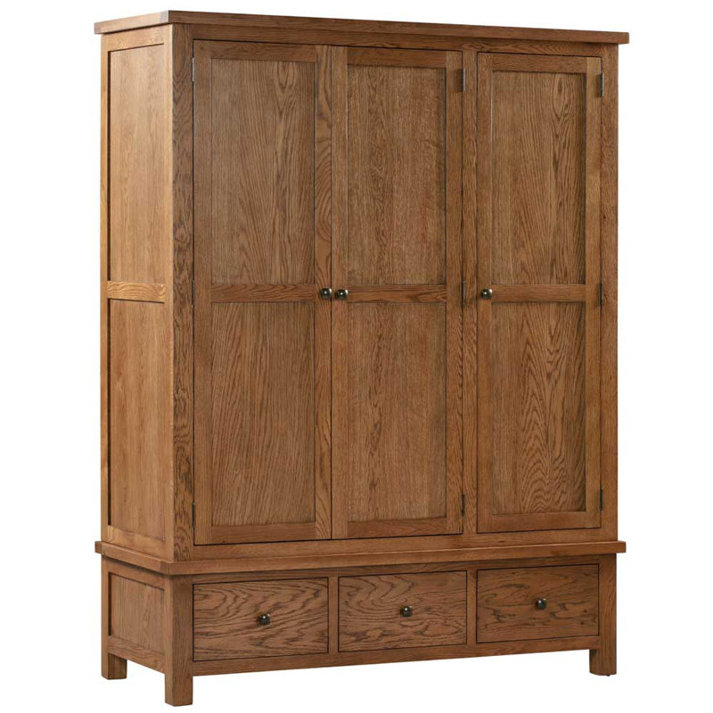 Benigni 3 Door Solid Wood Wardrobe