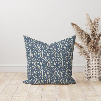 Housse de coussin réversible en coton Kimono Stonewash