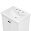 Ensemble de meuble-lavabo simple 24 po avec plateau en bois massif Teashia