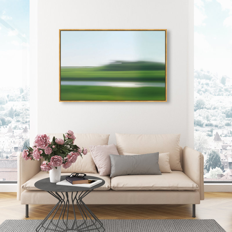 Velocity Meadow II Print by Oliver Gal, 37"H x 55"W, Gold Floater Frame