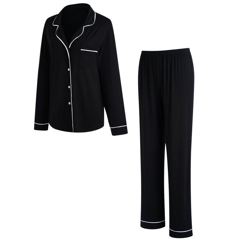 Ensemble de pyjama pour femme Andrina, L, Noir