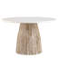 Table de salle à manger en bois naturel avec plateau en marbre-115160080