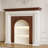 White Solid Wood Freestanding Fireplace-132693102