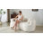 Teddy Upholstered Curved Loveseat Sofa, No Assembly Required, Space-saving Design-883252568