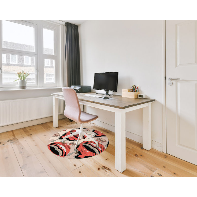 Edyta Hard Floor Straight Round Chair Mat