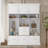 75"H Modern 5-in-1 Hall Tree Entryway Storage Bench with Coat Rack, 6 Drawers, 3 Cabinets, 3-Tier Top Organizer,White-955499766