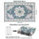 Machine Washable Non-Slip Blue Oriental Area Rug