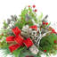 Festive holiday arrangement with greens and Berries