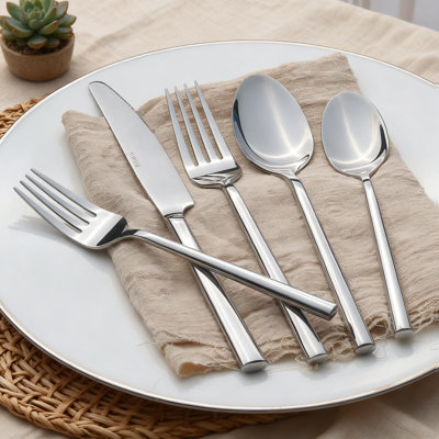 20-Piece Stainless Steel Flatware Set, Forged Silverware Set With Mirror Finish, Dishwasher Safe, Service For 4