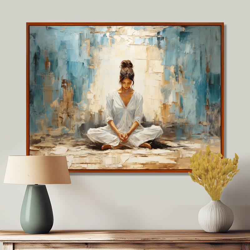 Yoga sérénité - impressions sur toile, H 24 po x l 32 po x P 1 po, Brun
