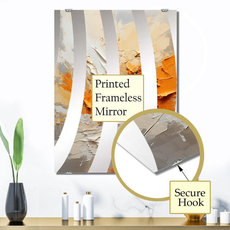 Hadad - Miroir mural peinture abstraite, 32 po x 24 po