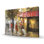 Abstract Street with Passers - Contemporary Red Canvas Art